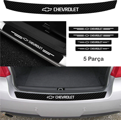 Chevrolet Caprice İçin Uyumlu Aksesuar Oto Bağaj Ve Kapı Eşiği Sticker Set Karbon