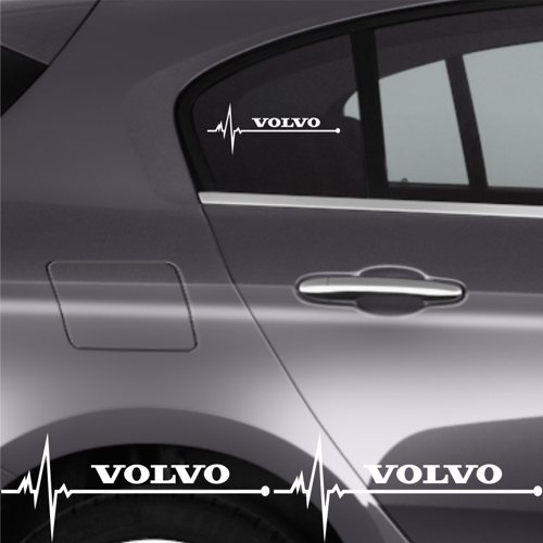 Volvo Xc90 İçin Uyumlu Aksesuar Oto Ritim Sticker 2 Adet 20*9 Cm