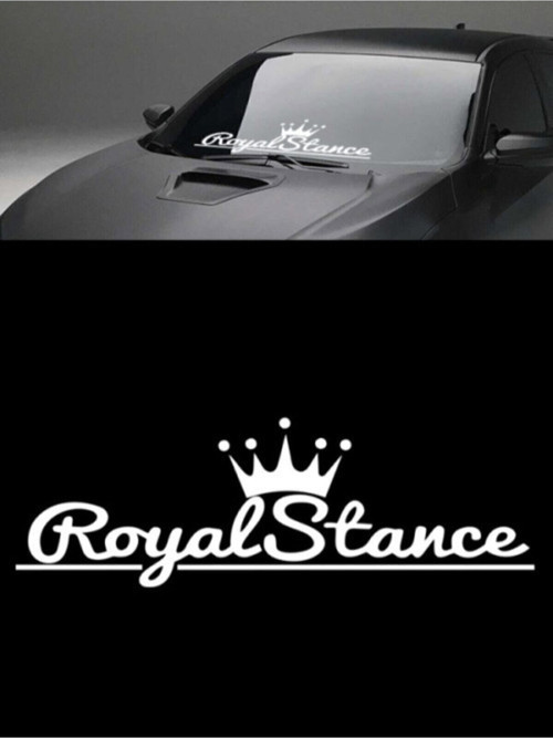 Royal Stance Oto Sticker Sticker Beyaz 55*18 Cm