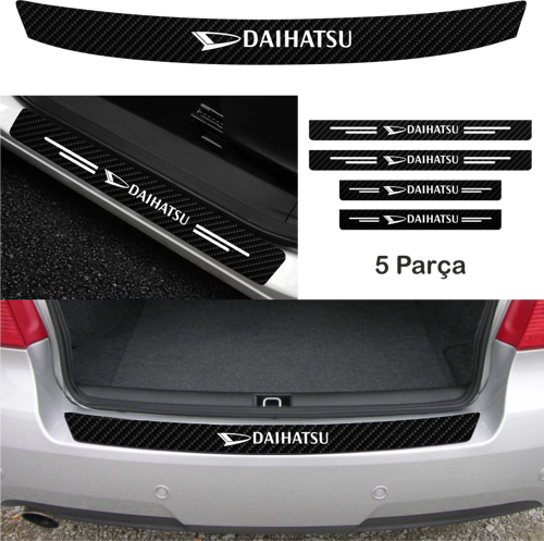 Daihatsu İçin Uyumlu Aksesuar Oto Bağaj Ve Kapı Eşiği Sticker Set Karbon