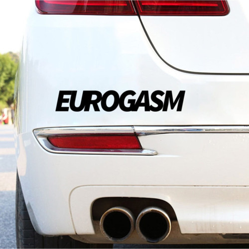 Eurogasm Yazılı Oto Sticker Siyah 20*4 Cm