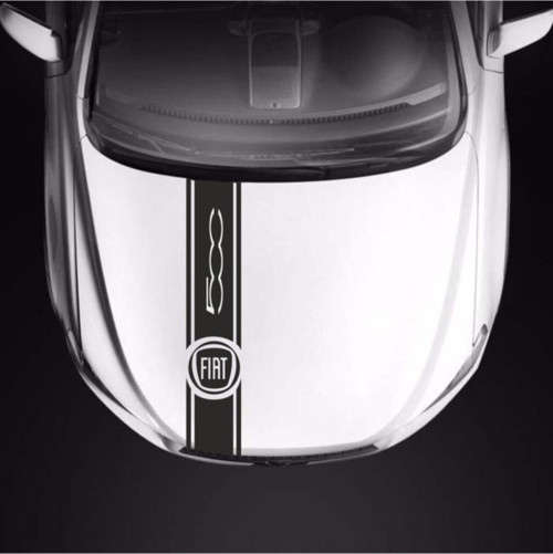 Fiat 500 İçin Uyumlu Aksesuar Oto Kaput Şerit Sticker 95*18 Cm