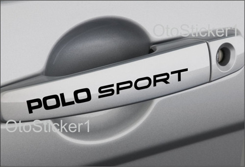 Volkswagen İçin Uyumlu Aksesuar Polo Sport Kapı Kolu Sticker Set 8 Ad 13*1 Cm
