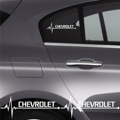 Chevrolet Caprice İçin Uyumlu Aksesuar Oto Ritim Sticker 2 Adet 20*9 Cm