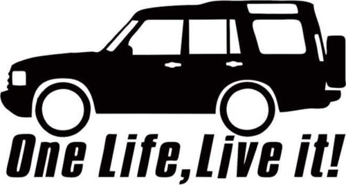 One Life Live It! Jeep 4X4 Stickeri 2 Adet Siyah