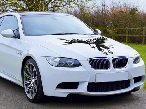 Kartal Tasarım Oto Kaput Sticker Siyah 50*80 Cm