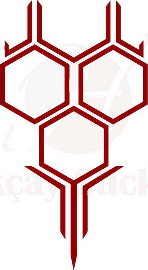 Bal Peteği Oto Kaput Şerit Sticker Kırmızı 60*30 Cm