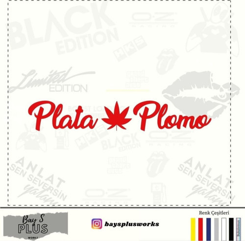 Plata Plomo Oto Sticker 20 Cm
