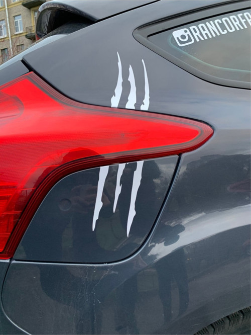 Pençe Sticker Beyaz 30 Cm