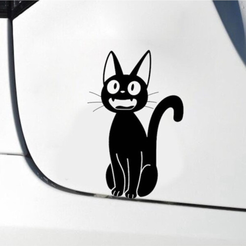 Kedi Tasarımı Çıkarılabilir Su Geçirmez Oto Sticker 2 Parça 12*18 50 Cm