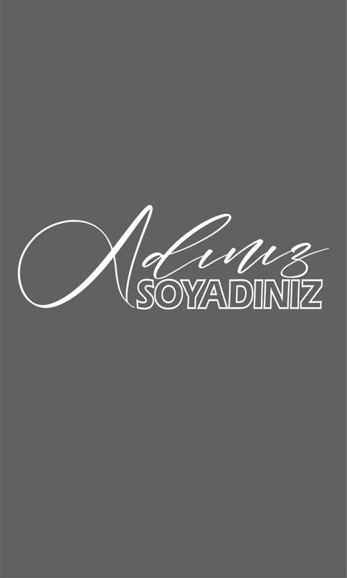İsim Soyisim Özel Tasarım Oto Cam Yazı Sticker 40*15 Cm