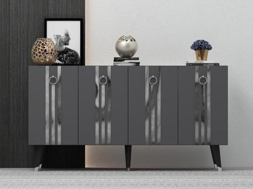 150 cm Işıl Konsol Antrasit - Gümüş