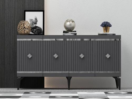 150 cm Lenora Konsol Antrasit - Gümüş
