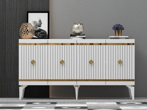 150 cm Lenora Konsol Beyaz - Altın