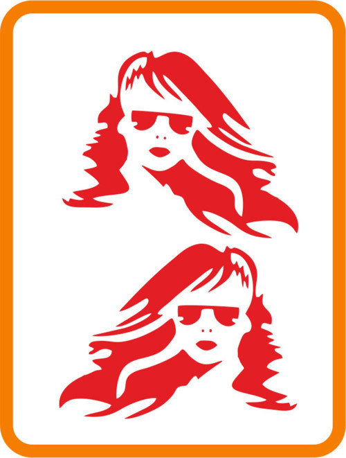 Madonna 2 Adet Sağ-Sol Takım Ticari Araç Oto Sticker 40*30 Cm Kırmızı