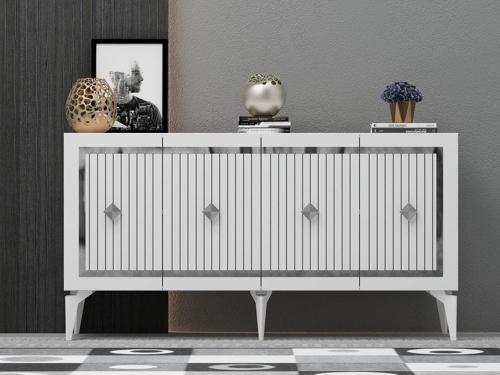 150 cm Nova Konsol Beyaz - Gümüş