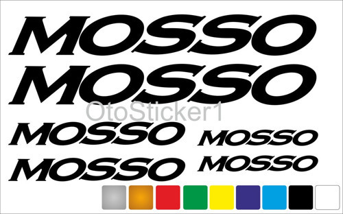Bisiklet Kadro Sticker Seti Mosso Uyumlu Siyah