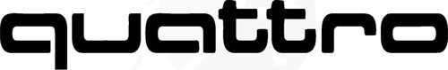 Audi Quattro İçin Uyumlu Aksesuar Oto Sticker Siyah 2 Adet 30*5 Cm