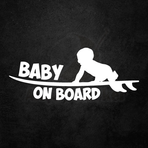 Baby On Board Arabada Bebek Var Sticker Beyaz 30*10 Cm