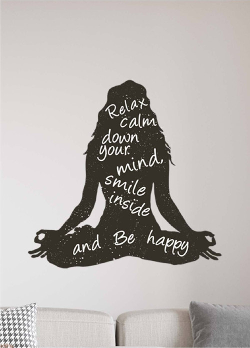 Duvar Stickerı - Yoga Meditasyon Dekoratif Stickerı - Genç Odası Için Duvar Stickerı