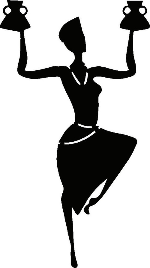 Afrikalı Kadın Model 4 Oto Sticker 15 X 27 Cm