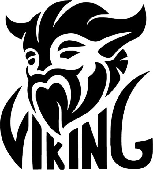 Boynuzlu Viking Oto Sticker Siyah 30 X 33 Cm