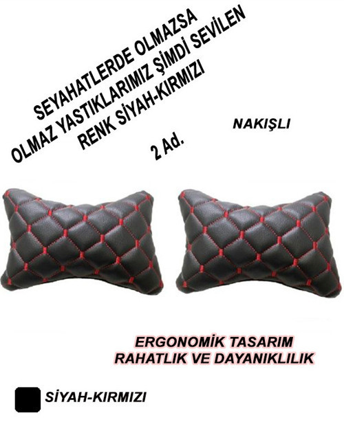 Suzuki Vıtara Oto Koltuk Boyun Yastığı Kırmızı