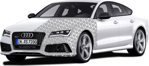 Yıldız Kaplama Ön Kaput Oto Sticker Gri