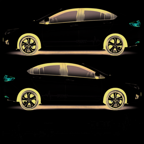 Fiat Siena İçin Uyumlu Aksesuar Yan Şerit Oto Ritim Sticker