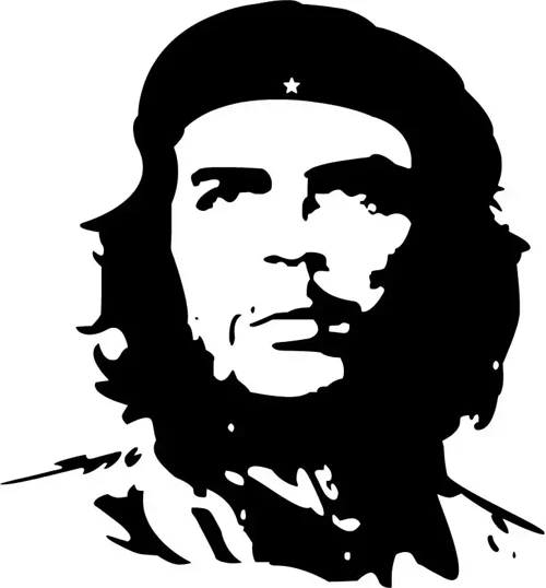 Che Guevara Oto Sticker Siyah 30 X 33 Cm