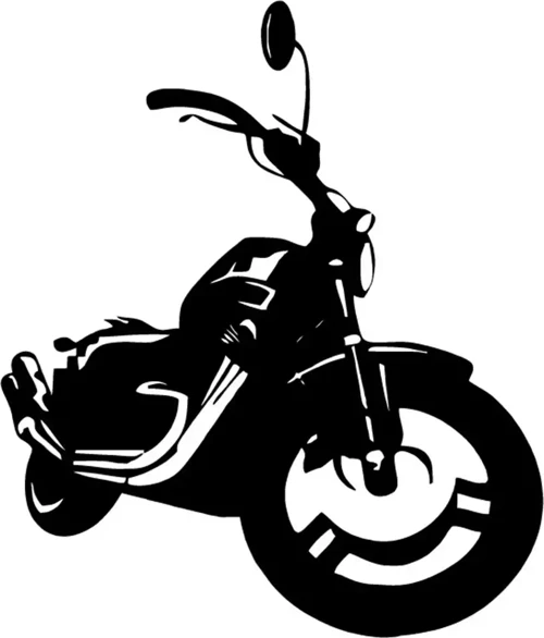 Klasik Motosikletler Model 30 Oto Sticker Siyah 30 X 36 Cm