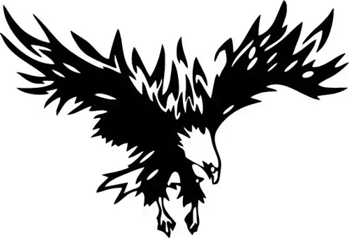 Uçan Kartal Oto Sticker Siyah 25 X 17 Cm