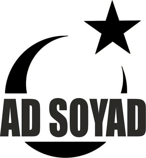 Türk Bayrağı Ad Soyad Yazılı Oto Sticker Siyah 30*15 Cm