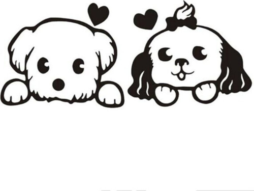 Köpek Oto Sticker 30 X 12 Cm