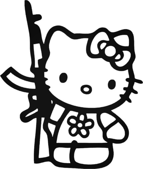 Hello Kitty Oto Sticker 30 X 33 Cm