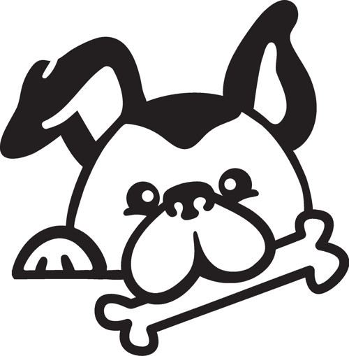 Köpek Ve Kemik Oto Sticker 30 X 30 Cm