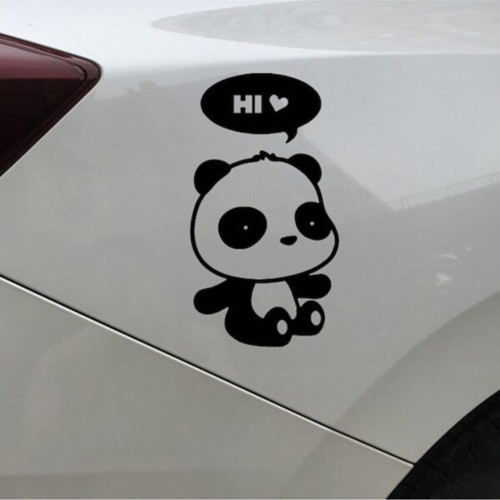 Sevimli Panda Tasarım Su Geçirmez Çıkarılabilir Oto Sticker 15*8 Cm