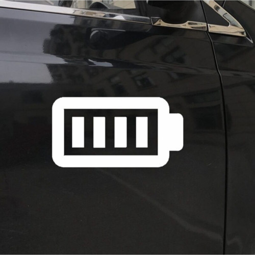 Pil Tasarım Su Geçirmez Çıkarılabilir Oto Sticker 19*10 Cm