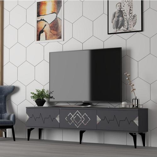 Rittim Tv Sehpası (Alt Modül) Antrasit - Gümüş