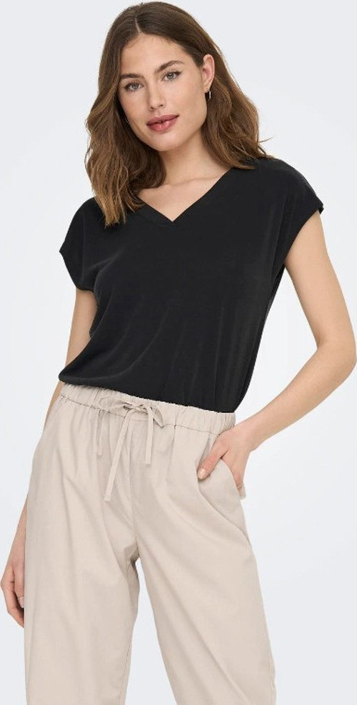 Onlfree Life S/S Mod V-Neck Top Jrs Noos Kadın T-shirt 15287041