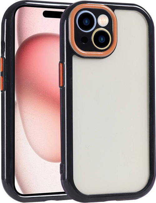 iPhone 15 Kılıf Kamera Korumalı Renkli Kenar ve Çerçeve Tasarımlı Ahenk Kapak
