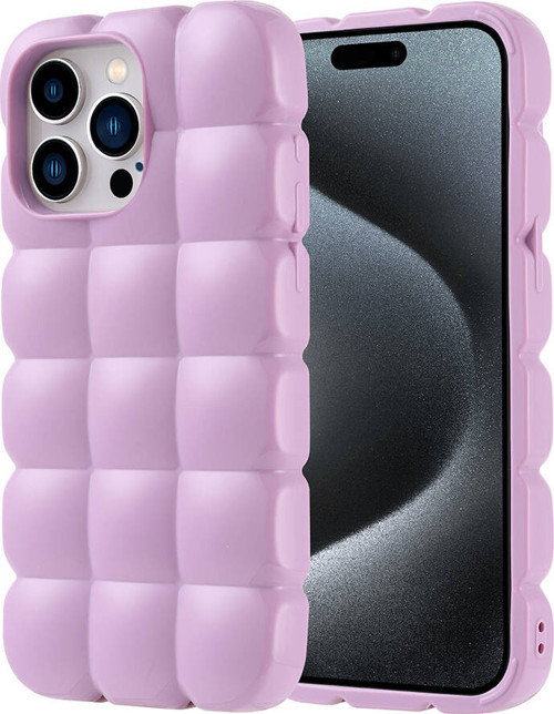 iPhone 15 Pro Max Kılıf Parlak Esnek Silikon Airbag Dom Dom Kapak