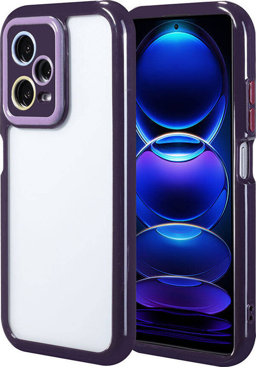 Redmi Note 12 Pro 5G Kılıf Kamera Korumalı Renkli Kenar ve Çerçeve Tasarımlı Ahenk Kapak