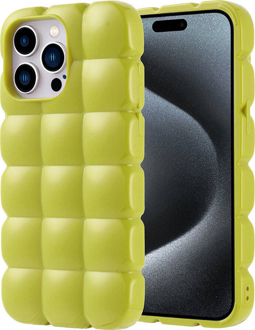 iPhone 15 Pro Max Kılıf Parlak Esnek Silikon Airbag Dom Dom Kapak