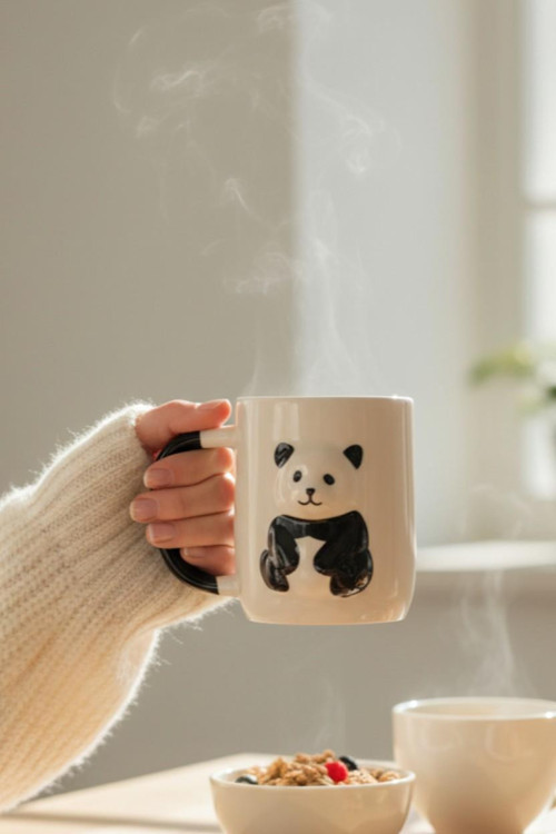 Seramik 3D Panda Kupa -300ml