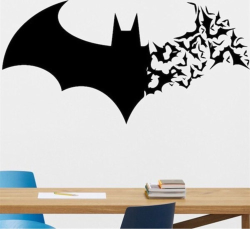 Şık Batman Su Geçirmez Kendinden Yapışkanlı Dekoratif Duvar Sticker