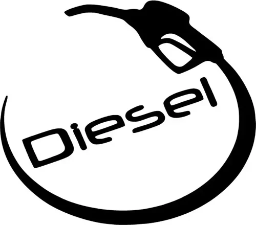 Diesel Oto Sticker Siyah 15 X 13 Cm