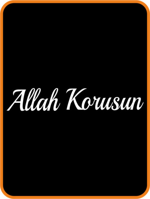 Allah Korusun Oto Sticker Beyaz 40*8 Cm