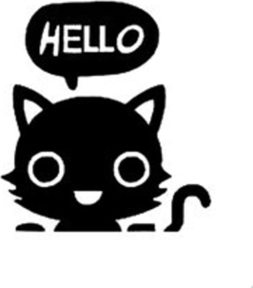 Kedi Oto Sticker 25 X 25 Cm