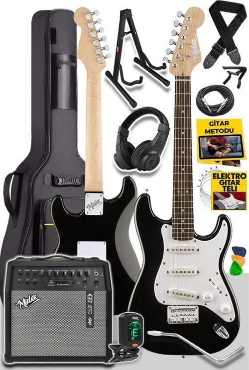 RPH30WH-50AMP Elektro Gitar Seti 50 WATT Bluetooth Şarjlı Amfi Kulaklık Full SET